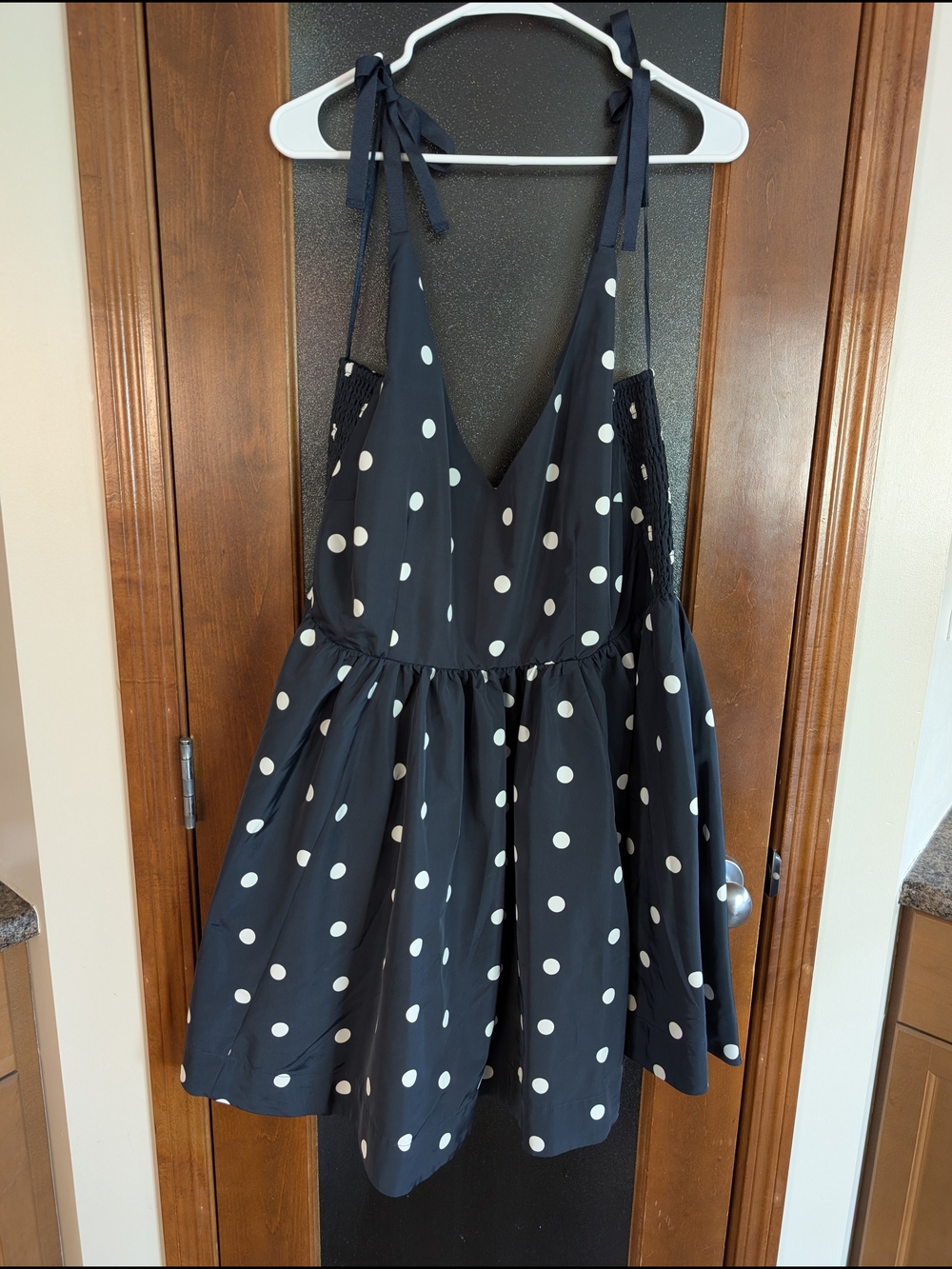 Old Navy Black Polka Dot Mini Dress